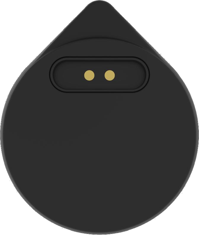 The back of the VigilantHer button with its two metal contacts